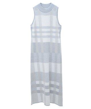 earth music&ecology Ｓｅｔ２点ショートニット＋チェックワンピース Gray