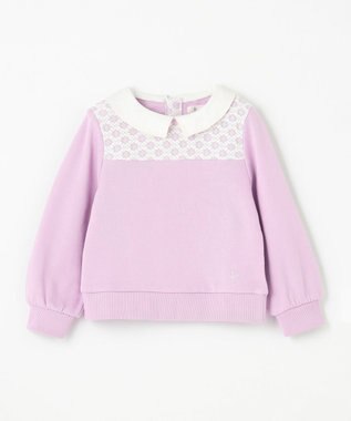 組曲 KIDS 【110-140㎝】レース トレーナー ラベンダー系