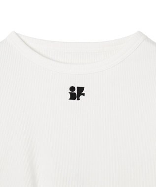 WEGO ワンポイントデザインフィンガーホールリブロンT オフホワイト