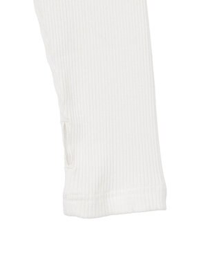 WEGO ワンポイントデザインフィンガーホールリブロンT オフホワイト