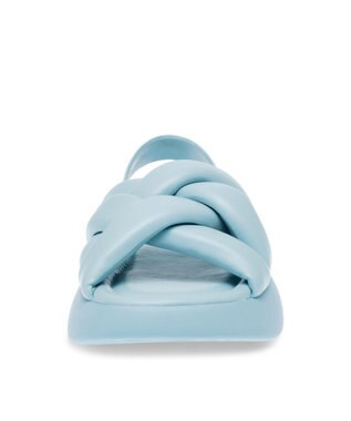STEVE MADDEN HAZZIE 厚底パフィーストラップサンダル ベイビーブルー