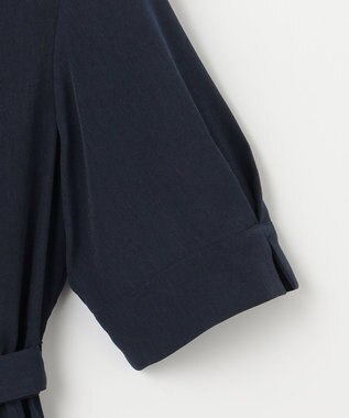 ANY SIS 【洗える】サイドプリーツフレア ワンピース ネイビー