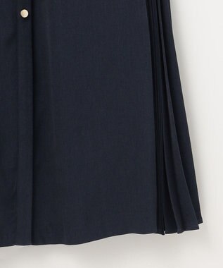 ANY SIS 【洗える】サイドプリーツフレア ワンピース ネイビー