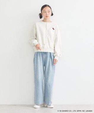 earth music&ecology チャンピオン　ハローキティ×ｅｍａｅ裏毛カーディガン Oatmeal