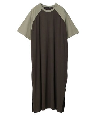 Green Parks ・ＳＵＧＡＲ　ＳＰＯＯＮ　ハイショクラグランワンピース Khaki