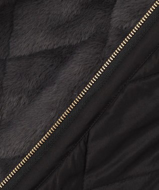 ANY SIS フェイクファーコンビキルティング アウター ブラック