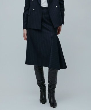 BEIGE， MARCEAU / ストライプスカート Navy × White Line