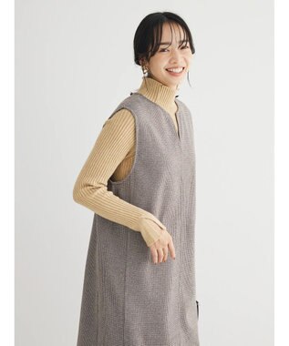 Green Parks ・Ｐｅｔｉｔ　Ｆｌｅｕｒ　ボトルネックリブニット Light Beige