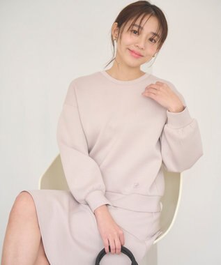 Feroux 【洗える・セットアイテム】バックリボンダンボール セットアップ ピンク系