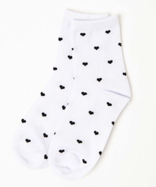 WEGO ハート総柄ソックス 柄1
