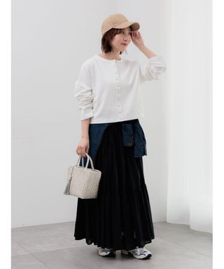 Te chichi カットソークルーネックカーディガン オフホワイト