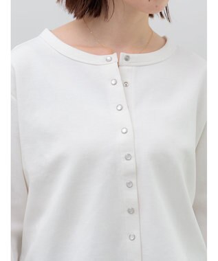 Te chichi カットソークルーネックカーディガン オフホワイト