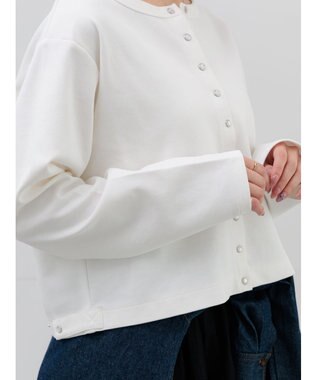 Te chichi カットソークルーネックカーディガン オフホワイト