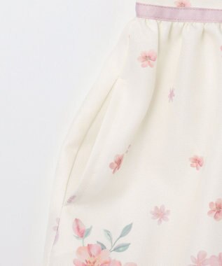 ANY KIDS フラワープリントワンピース エクリュ