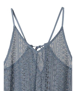 earth music&ecology レースキャミワンピース Blue