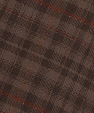 J.PRESS LADIES S milledタータンラメチェック クロップド パンツ ブラウン系