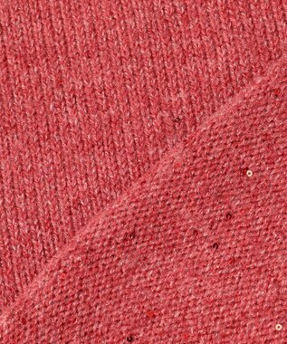 ANY L スパンコールニット レッド