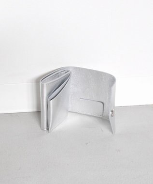 blancle メタリックレザー 三つ折りウォレット SILVER