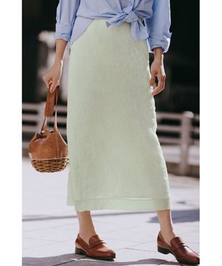  【Nave・洗える/シアー素材】クラッシュオーガンジー スカート