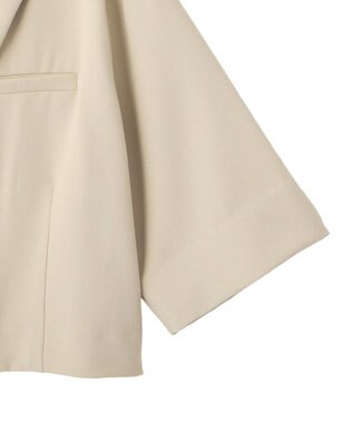 YECCA VECCA ハーフスリーブクロップドジャケット Gray Beige