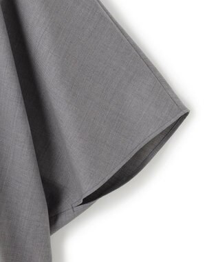 ICB 【洗える】Ｔ/Ｗブロード ハイネックブラウス ライトグレー系