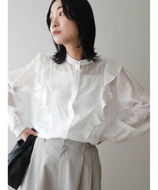 Green Parks フリルブラウス Off White