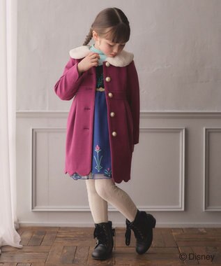 ANY KIDS ウール ライク コート ローズ