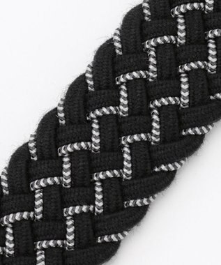 JOSEPH ABBOUD 【キングサイズ・イタリア素材・ストレッチ・日本製】ウールビスコースストレッチベルト ブラック系