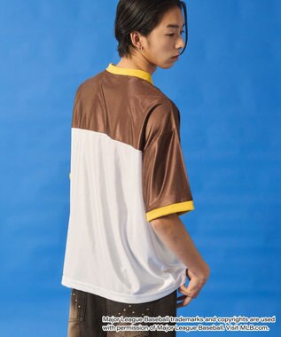 WEGO 【ユニセックス着用ITEM】別注MLBメッシュゲームグラフィックT（SS） ブラウンその他
