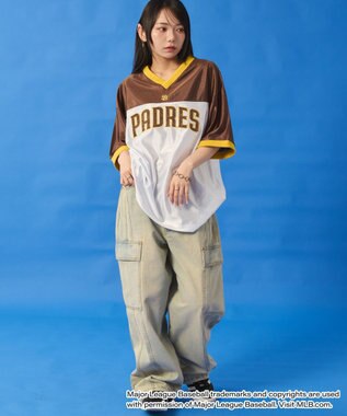 WEGO 【ユニセックス着用ITEM】別注MLBメッシュゲームグラフィックT（SS） ブラウンその他