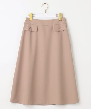 ANY SIS 【洗える】フラップポイントフレア スカート ライトモカ