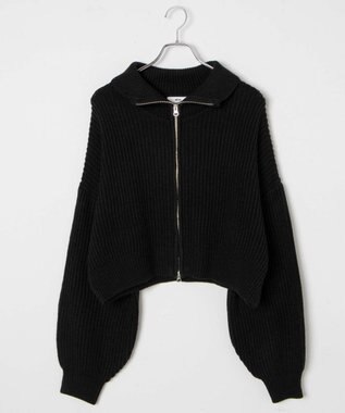 WEGO ダブルジップショートカーデ ブラック