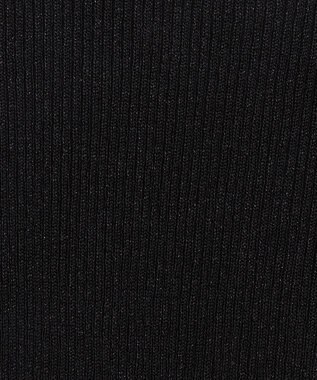 GRACE CONTINENTAL ラメシアーリブニットトップ ブラック