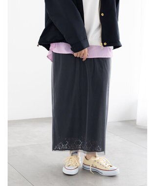 Te chichi レース×チュールレイヤードスカート ブラック