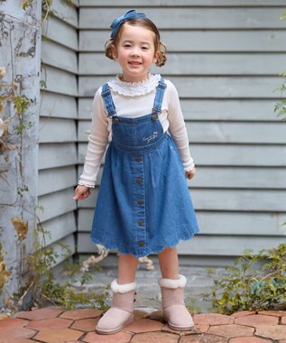 ANY KIDS デニムジャンパースカート ブルー