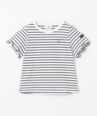 組曲 KIDS 【110-140㎝】半袖ボーダー Tシャツ ネイビー×オフホワイト