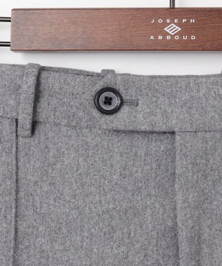 JOSEPH ABBOUD 【ウエストも伸びる！/ハイパワーストレッチ/洗える】2WAYストレッチ メルトンジャージーパンツ ライトグレー系