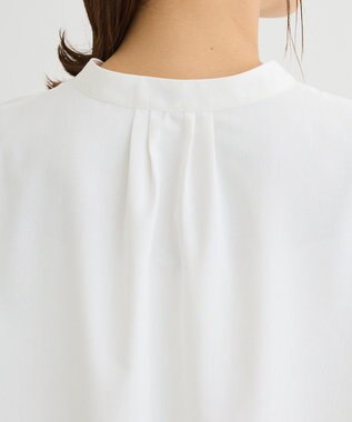 Green Parks タックショートスリーブブラウス Off White