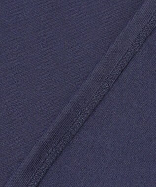 ANY ジョーゼット裏起毛ペプラムプルオーバー ネイビー