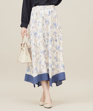 【洗える】スカーフデザインプリント スカート