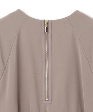 BEIGE， 【洗える】ACHILLEA / ペプラムバックファスナーブラウス Mocha