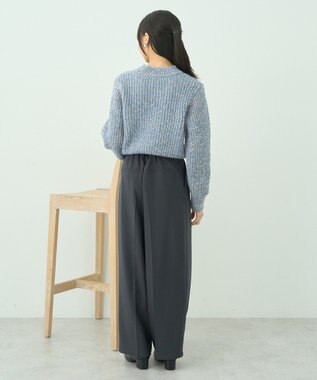 earth music&ecology ブラッシュヤーンニットプルオーバー Blue