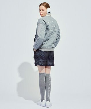 PW CIRCULUS 【裏地付き/防寒】【WOMEN】キルティングスエットプルオーバー グレー系