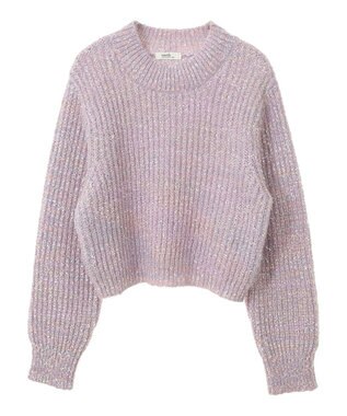 earth music&ecology ブラッシュヤーンニットプルオーバー Lavender