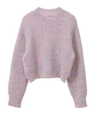 earth music&ecology ブラッシュヤーンニットプルオーバー Lavender