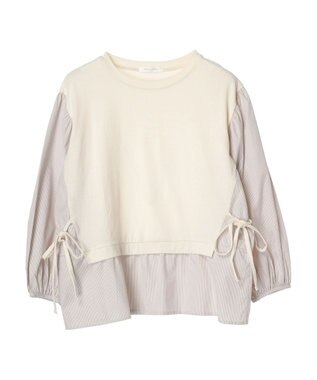 Green Parks 脇リボンドッキングプルオーバー Ecru