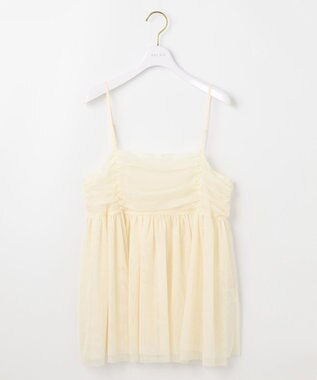 ANY SIS 【洗える】チュールレイヤード キャミソール アイボリー