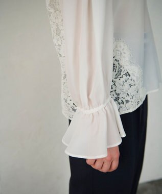GRACE CONTINENTAL レースコンビブラウス ホワイト
