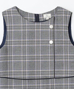 組曲 KIDS 【110-140cm】キチントチェック ジャンパースカート グレー系3