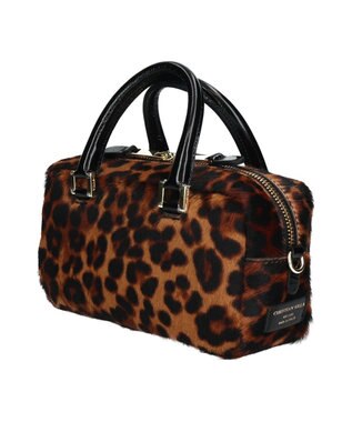 INTER-CHAUSSURES 【CHRISTIAN VILLA】レオパード柄スモールサイズハンドバッグ マルチハラコ